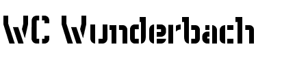 TTF: WC Wunderbach Schriftart