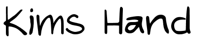 Schriftart Kims Hand: Mehr Infos & Vorschau Generator TTF: Kims Hand Schriftart