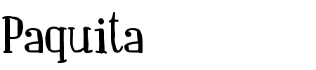 Schrift Paquita: Mehr Infos & Zeichen Übersicht TTF: Paquita Schrift