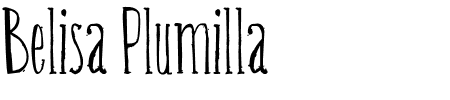 TTF: Belisa Plumilla Schriftart