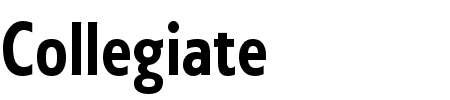 Schriftart Collegiate: Mehr Infos & Vorschau Generator TTF: Collegiate Schriftart