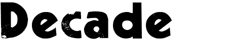Schrift Decade: Mehr Infos & Zeichen Übersicht TTF: Decade Schrift