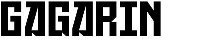 Schriftart Gagarin: Mehr Infos & Vorschau Generator TTF: Gagarin Schriftart