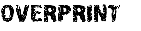Schriftart Overprint: Mehr Infos & Vorschau Generator TTF: Overprint Schriftart