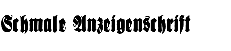 TTF: Schmale Anzeigenschrift Schriftart