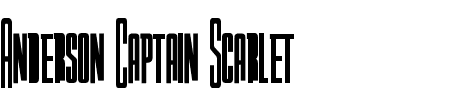 Font Anderson Captain Scarlet: Mehr Infos & Zeichen Übersicht TTF: Anderson Captain Scarlet Font
