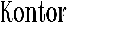 TTF: Kontor Schriftart