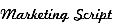 Schriftart Marketing Script: Mehr Infos & Vorschau Generator TTF: Marketing Script Schriftart