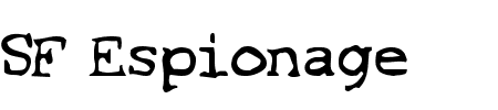 Schriftart SF Espionage: Mehr Infos & Vorschau Generator TTF: SF Espionage Schriftart