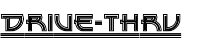 Schriftart Drive-Thru: Mehr Infos & Zeichen Übersicht TTF: Drive-Thru Schriftart