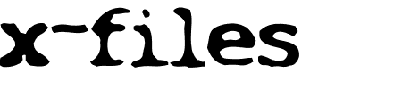 TTF: x-files Schriftart