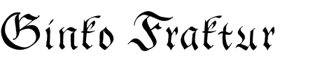 Schriftart Ginko Fraktur: Mehr Infos & Vorschau Generator TTF: Ginko Fraktur Schriftart