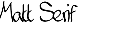 TTF: Matt Serif Schriftart