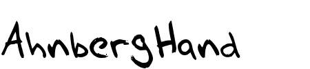 TTF: AhnbergHand Schriftart