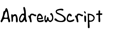 TTF: AndrewScript Schriftart