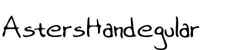TTF: AstersHandegular Schriftart