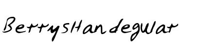 TTF: BerrysHandegular Schriftart