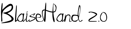 TTF: BlaiseHand 2.0 Schriftart
