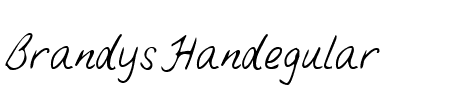 Schriftart BrandysHandegular: Mehr Infos & Vorschau Generator TTF: BrandysHandegular Schriftart