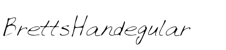 Schriftart BrettsHandegular: Mehr Infos & Vorschau Generator TTF: BrettsHandegular Schriftart