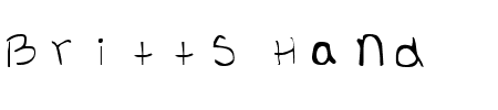 Schriftart Britts Hand: Mehr Infos & Vorschau Generator TTF: Britts Hand Schriftart