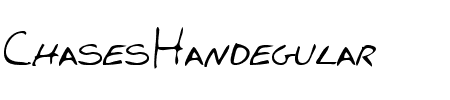 TTF: ChasesHandegular Schriftart