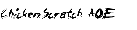 Schriftart Chicken Scratch AOE: Mehr Infos & Vorschau Generator TTF: Chicken Scratch AOE Schriftart