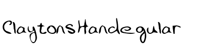 TTF: ClaytonsHandegular Schriftart