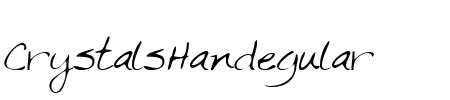 TTF: CrystalsHandegular Schriftart