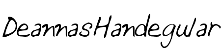 TTF: DeannasHandegular Schriftart