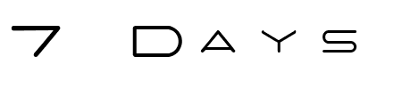 Font 7 Days: Mehr Infos & Zeichen Übersicht TTF: 7 Days Font