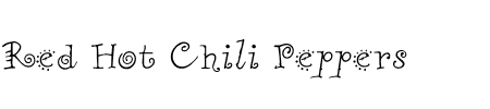 TTF: Red Hot Chili Peppers Schriftart