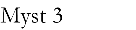 TTF: Myst 3 Schriftart