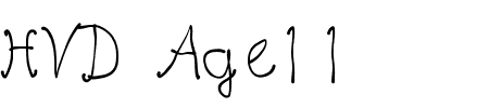 Schriftart HVD Age11: Mehr Infos & Vorschau Generator TTF: HVD Age11 Schriftart