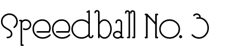 TTF: Speedball No. 3 Schriftart