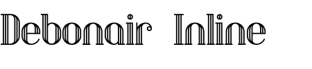 Schriftart Debonair Inline: Mehr Infos & Vorschau Generator TTF: Debonair Inline Schriftart