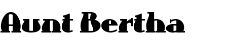 TTF: Aunt Bertha Font