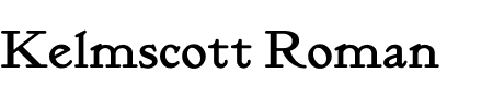 Font Kelmscott Roman: Mehr Infos & Zeichen Übersicht TTF: Kelmscott Roman Font