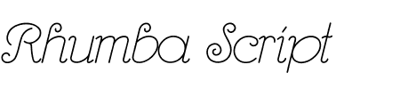 Schriftart Rhumba Script: Mehr Infos & Vorschau Generator TTF: Rhumba Script Schriftart