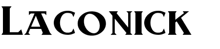 Schriftart Laconick: Mehr Infos & Vorschau Generator TTF: Laconick Schriftart