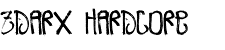 TTF: zdarx hardcore Schriftart