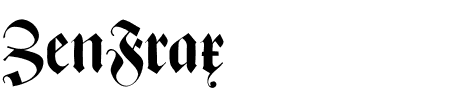 Schriftart ZenFrax: Mehr Infos & Vorschau Generator TTF: ZenFrax Schriftart