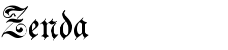 Schriftart Zenda: Mehr Infos & Vorschau Generator TTF: Zenda Schriftart
