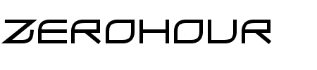 Schriftart ZeroHour: Mehr Infos & Zeichen Übersicht TTF: ZeroHour Schriftart