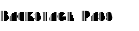 TTF: Backstage Pass Font