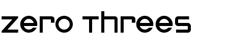 TTF: Zero Threes Font