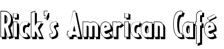 Font Rick's American Café: Mehr Infos & Zeichen Übersicht TTF: Rick's American Café Font