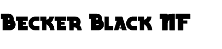 TTF: Becker Black NF Schriftart