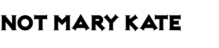 TTF: Not Mary Kate Schriftart