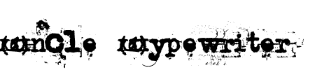 TTF: Uncle Typewriter Schriftart